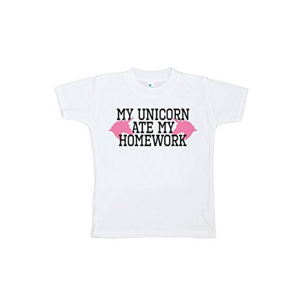 7 ate 9 Apparel Kids Unicorn Ate My Homework Raglan Tee Pink 7 ate 9 Apparel Kids Unicorn Ate My Homework Raglan Tee Pink